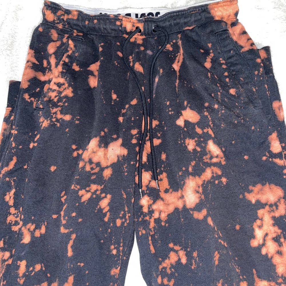 Custom Made Bleach-Dyed Nike Sweatpants - M